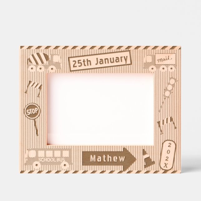 Cadres Gravés Transportation Boys  (Recto)