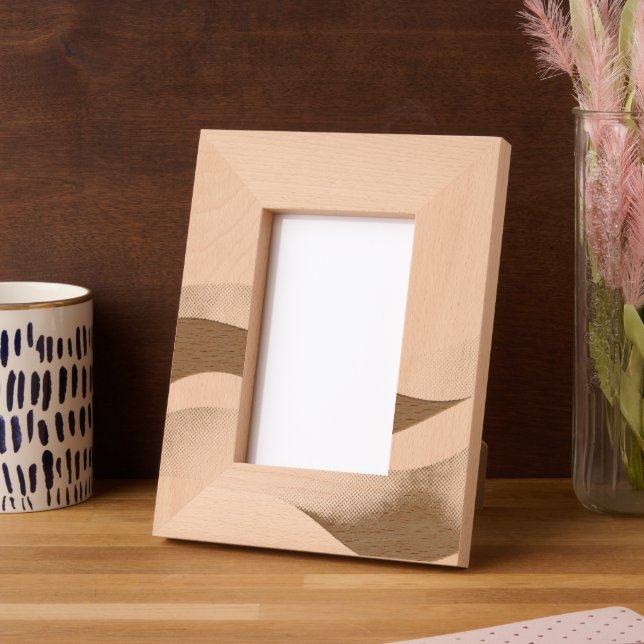 Cadres Gravés Vagues calmes du désert avec Fennec Essence | Se m (Gauche)