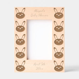 Cadres Gravés Visage de Lapin Garçon Bleu Printemps Fête Prénata