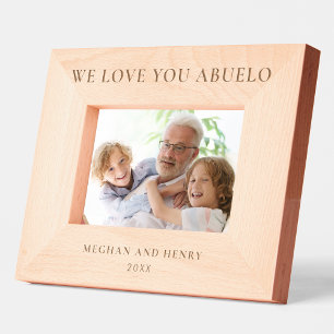 Cadres Gravés We Love You Abuelo Cadeau photo personnalisé Cadea