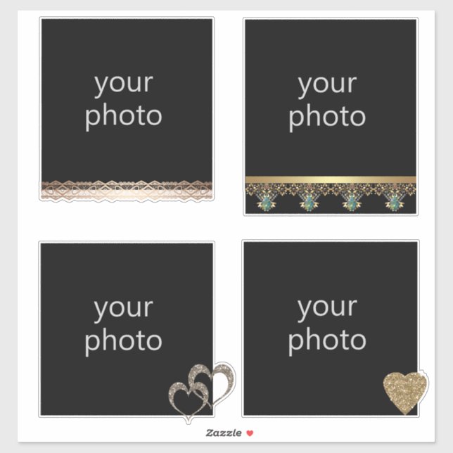 Cadres photo chic autocollants (Feuille)