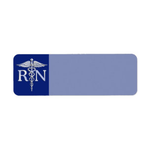 Caducée de RN d'infirmier autorisé sur le bleu
