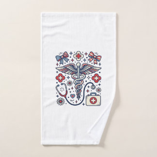 Caducée Médical Vintage Nurse Patriotique Vecteur