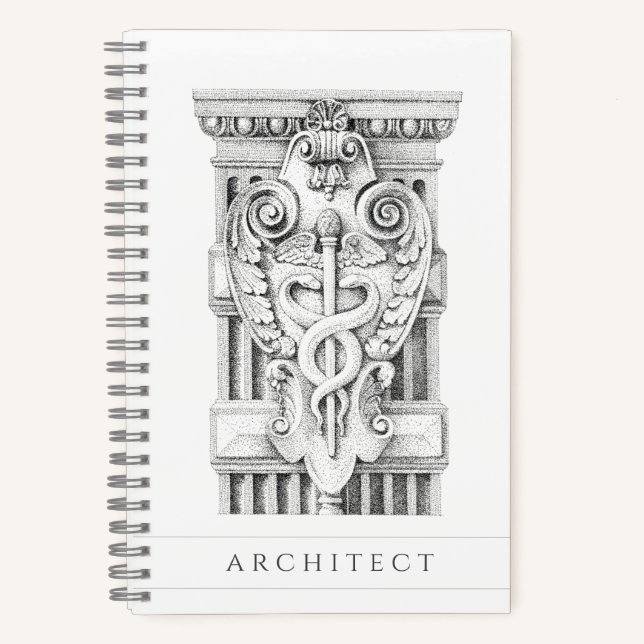 CADUCEUS 5.5x8.5 Spiral Notebook  (Front)