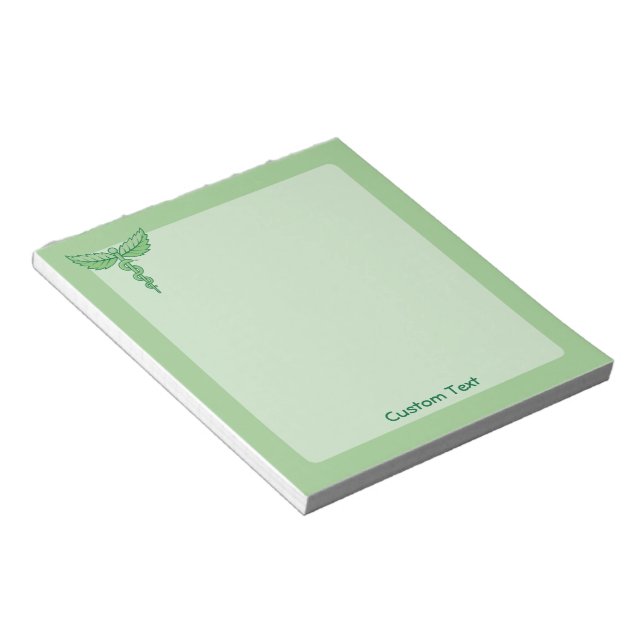 Caduceus avec Bloc-notes Feuille (Incliné)