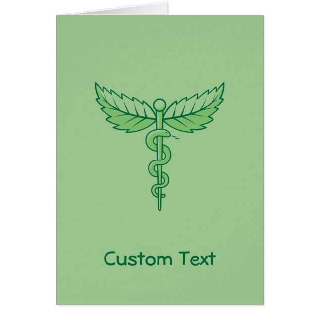 Caduceus avec carte de voeux Feuille (Devant)