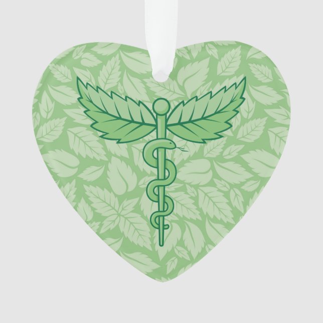 Caduceus avec Ornement Arrière - plan Feuille (devant)