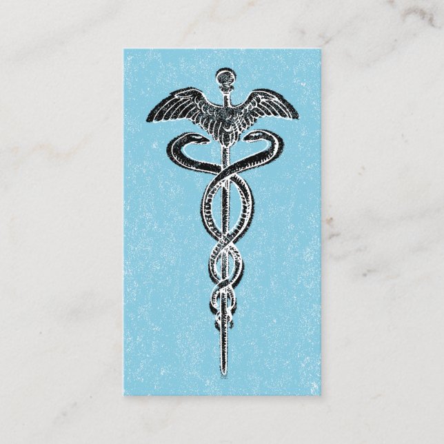 Caduceus Cartes de visite - Nurse Blue Médicale (Devant)