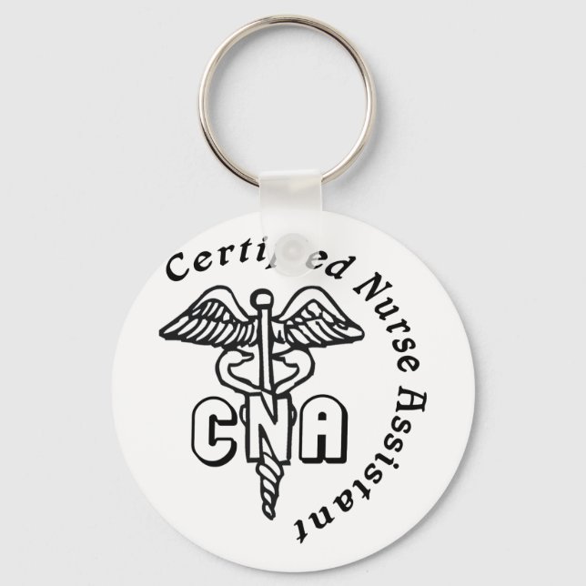 CADUCEUS CNA CERTIFIED NURSE ASSISTANT KEYCHAIN (Front)