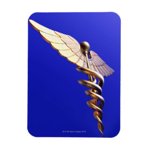 Caduceus, computer artwork. The caduceus is an Magnet