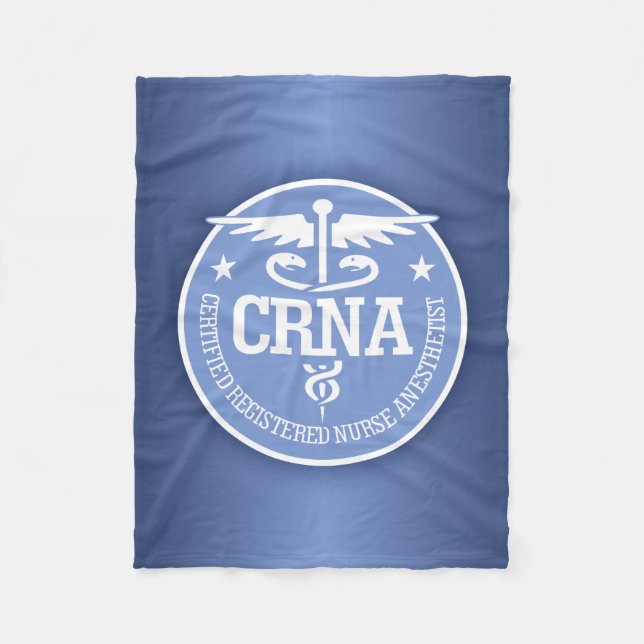 Caduceus CRNA gift ideas Fleece Blanket (Front)