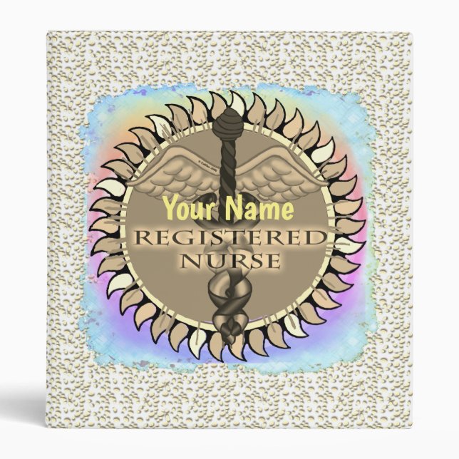 Caduceus Custom Registered Nurse  binder (Front)