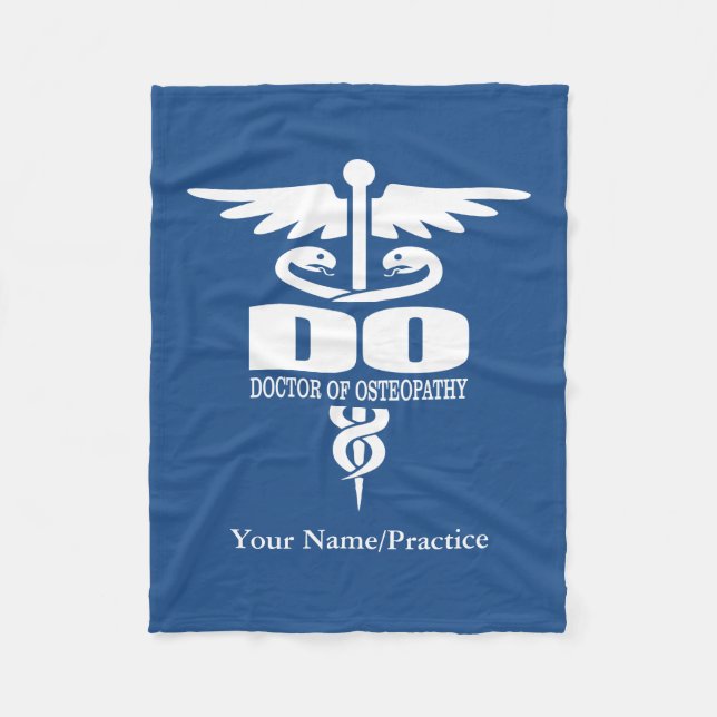 Caduceus DO Fleece Blanket (Front)