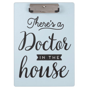 Caduceus Doctor in House Medical Clipboard