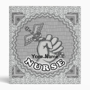 Caduceus hand nurse  binder
