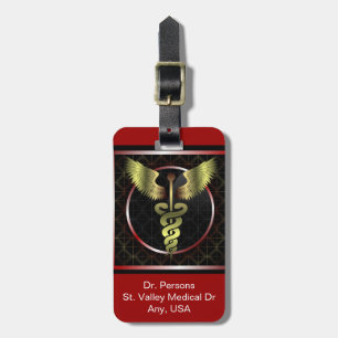 Caduceus Medical Health Luggage Tag