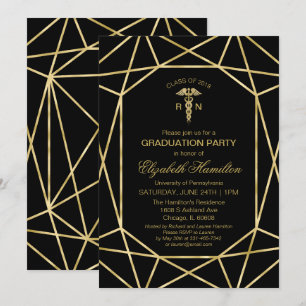 Caduceus Medical Nursing School Graduation Party Invitation