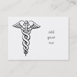 Caduceus Medical Symbol Business Card