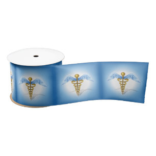 Caduceus Medical Symbol Satin Ribbon