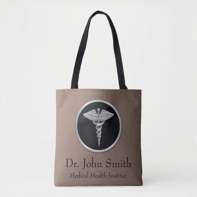 Caduceus Médicale Argent - Sac fourre-tout Tout-Su (Devant)