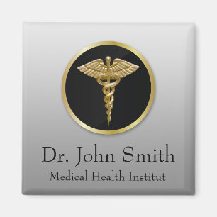 Caduceus Médicale or - Aimant
