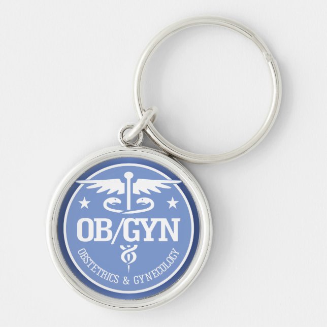 Caduceus OBGYN gift ideas Keychain (Front)