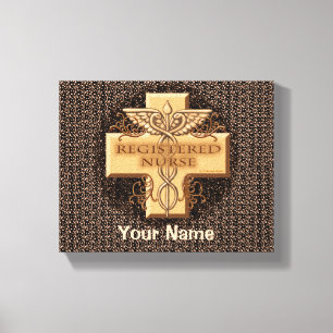 Caduceus Registered Nurse Canvas Print 