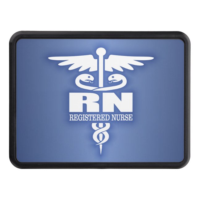 Caduceus RN gift ideas Trailer Hitch Cover (Front)