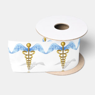Caduceus Satin Ribbon