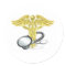 Caduceus stethoscope medical concept