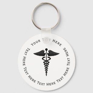 Caduceus Symbol Keychain