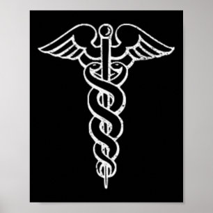 Caduceus Symbol Nurse Doctor Medic Rn Np Na Hospit Poster