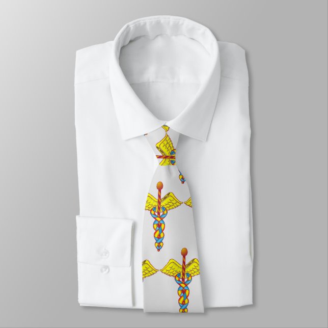 Caduceus Tie (Tied)