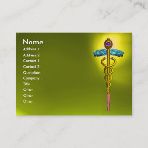 CADUCEUS, TOPAZ YELLOW  vibrant gold amethyst Business Card