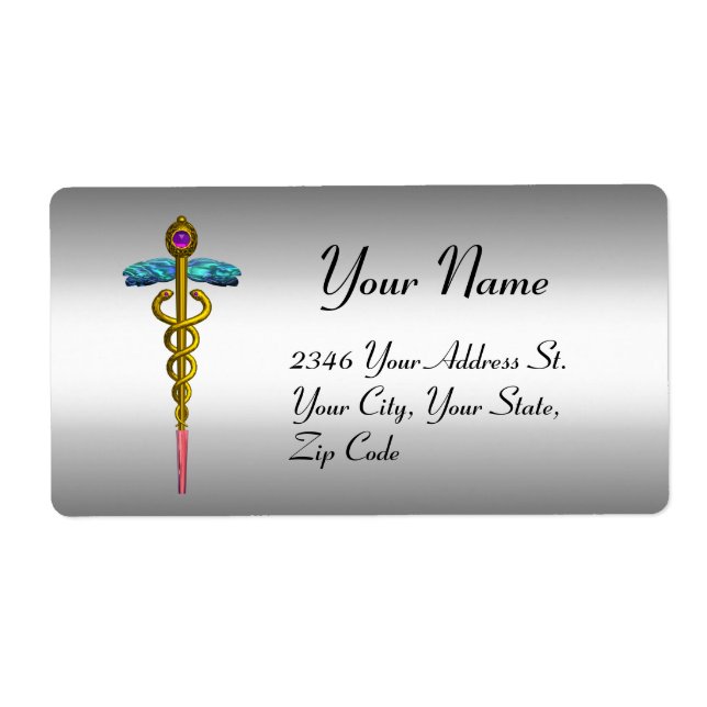 CADUCEUS, vibrant gold amethyst (Front)