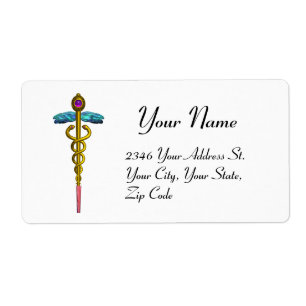 CADUCEUS, vibrant gold amethyst ,white