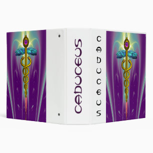 CADUCEUS , vibrant gold ametist Binder