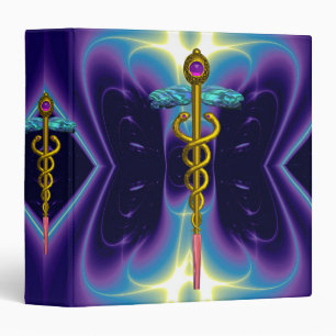 CADUCEUS , vibrant gold ametist Binder