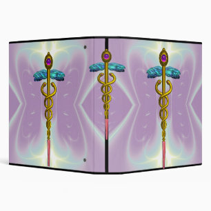 CADUCEUS , vibrant gold ametist Binder
