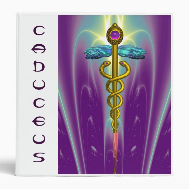 CADUCEUS , vibrant gold ametist Binder (Front)