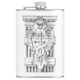 CADUCEUS Vinyl Wrapped Flask