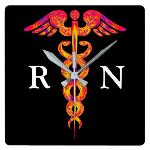 Caduceus Wall Clock