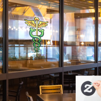 Caduceus Window Cling