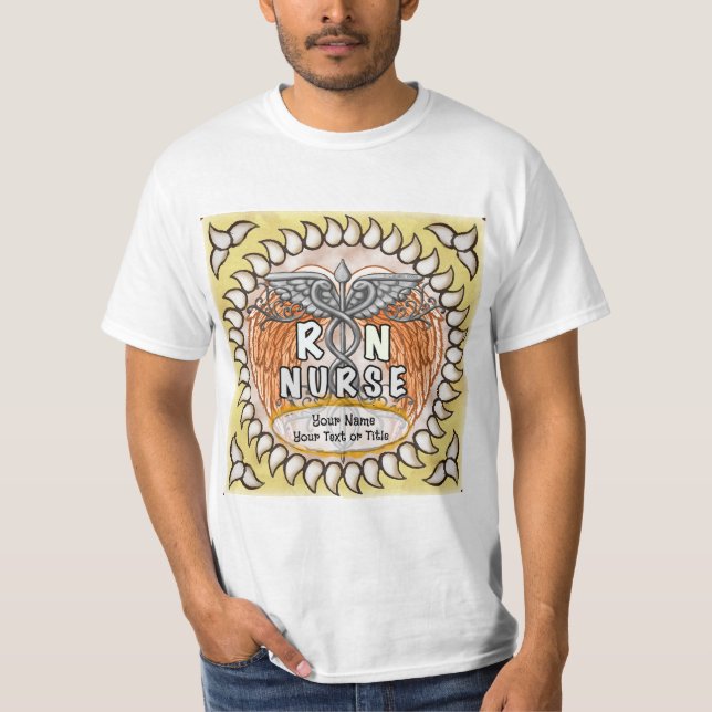 Caduceus wings rn nurse T-Shirt (Front)