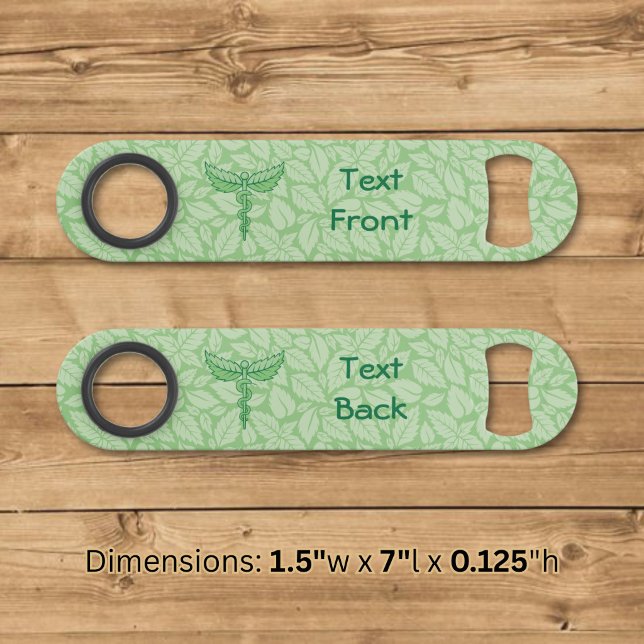 Caduceus with Leaves Background Bar Key (Creator Uploaded)