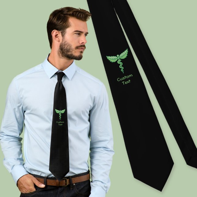 Caduceus with Leaves Tie (Creator Uploaded)