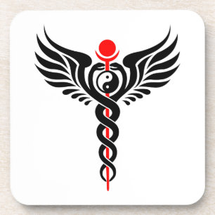 Caduceus – Yin Yang – Winged Serpent – Herme Coaster