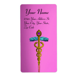 CADUCUS, améthyste or vibrant, violet rose