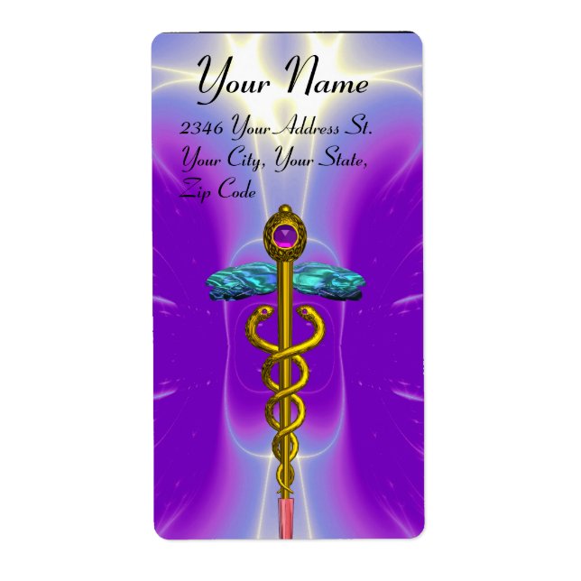CADUCUS, améthyste or vibrant, violet violet (Devant)