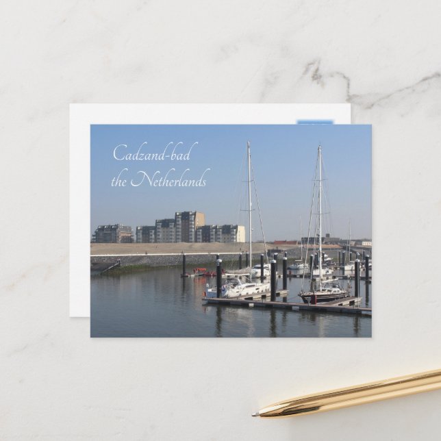 Cadzand-Bad Marina, Zeeland, the Netherlands Postcard (Front/Back In Situ)